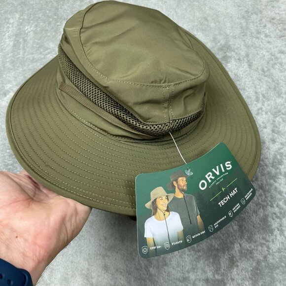 Orvis Tech Hat Outdoor Adjustable Fit UPF 50+ Packable Olive a1367 - Picture 1 of 6